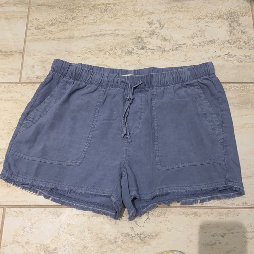 Bella Dahl Drawstring Shorts Blue Medium.